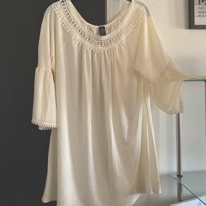 Cream crochet top